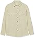 Amazon Essentials Men's Standard-Fit Long-Sleeve Two-Pocket Utility Shirt, Light Tan, X-Small