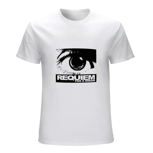YUJIAN FLOSS Men's Requiem for a Dream Eye T Shirt White White L