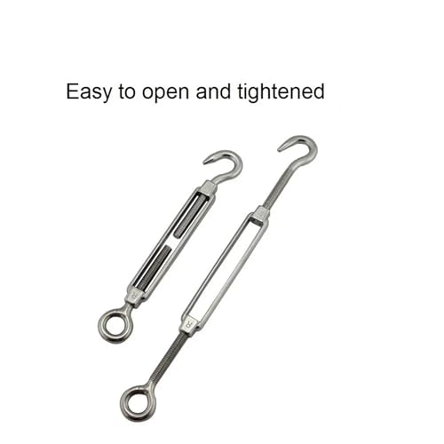20 PCS Gancho y Ojal Tensores de Acero Inoxidable 304 Equipo de Aparejo de Servicio Pesado miniatura 4