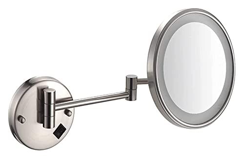 Miroir cosmétique mural à grossissement multiple 3X 5X 7X 10X avec éclairage LCD intégré