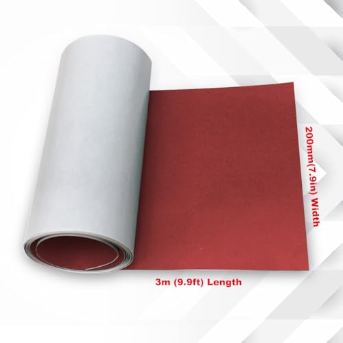 Image of Electrical Insulating Adhesive Paper 200mm(7.9in) Width 3m Length One Side Self Adhesive, Battery Pack Insulator Gasket for 18650 21700 26650 Battery Pack, Red. 0.2mm Thickness