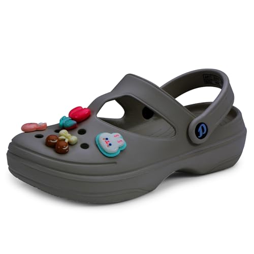 Image of DOCTOR EXTRA SOFT Women's Classic Charms Clogs /Sandals with Adjustable Back Strap for Adult | Comfortable & Light Weight | Stylish & Anti-Skid |Waterproof & Everyday Use Mules for Girls & Ladies D-511