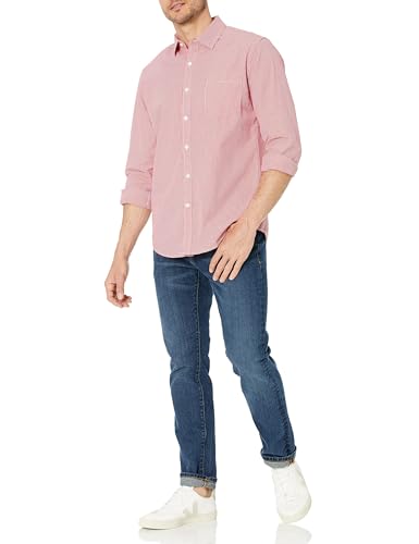 Image of Amazon Essentials Men's Regular-Fit Long-Sleeve Casual Poplin Shirt, Button Front, Business Casual, Collared