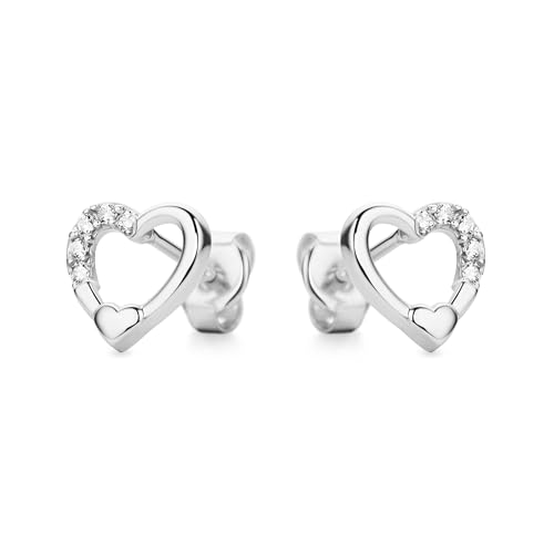 Clous d'oreilles en or blanc 9k et zircone : l'éclat intemporel d'un bijou précieux