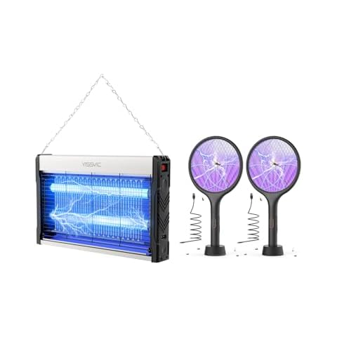 YISSVIC LED Bug Zapper Indoor and YISSVIC Electric Fly Swatter 4000V Bug Zapper Racket Cover