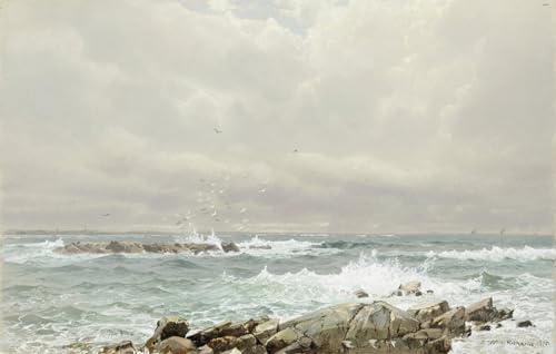 Tableau paysage marin William Trost Richards impression d'art animaux décoration haut de gamme