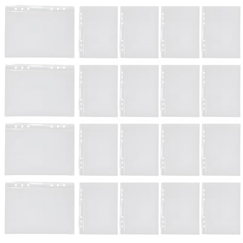 BYX Carpeta de Dinero, Carpeta de Documentos, Bolsillos para Carpetas A5, Bolsa para Carpetas con 6 Orificios, Bolsillos económicos para Sobres Impermeables(Bolsa para álbum de Fotos), 10 Piezas