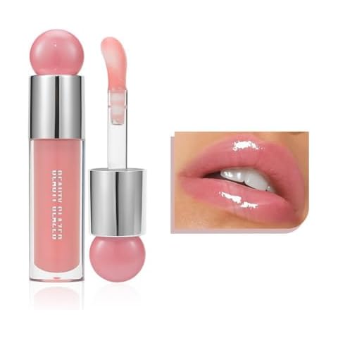 MYUANGO Moisturizing Lip Glow Oil, Hydrating Lip Care Lip Tint, Shiny Lip Glow Vegan Plumping Lip Gloss for Dry Lips (105, Travel Size) Cover