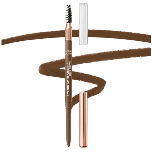 M. Asam MAGIC FINISH Augenbrauenstift Eyebrow Designer Light-Brown (0,28g) – 4-in-1 Augenbrauenstift mit Drehmine & Spiralbürstchen, perfekte Form & Fülle dank pudriger Textur, optimale Brauenbogen