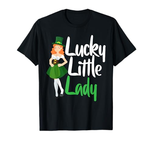 Lucky Little Lady Leprechaun Saint Patrick pour filles et femmes T-Shirt