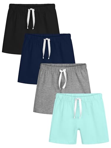 Image of Resinta 4 Pack Baby Boys' Cotton Shorts Baby Casual Shorts Soft Toddler Baby Boys' Pull-On Shorts
