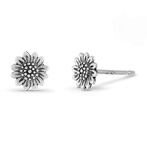 Boma Jewelry Sterling Silver Sunflower Stud Earrings2