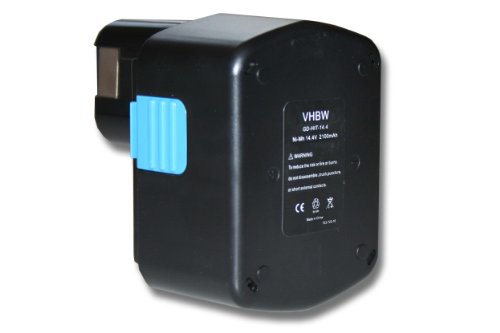 vhbw 1x Batterie Remplacement pour Hitachi EB 14H, EB 14S, EB 1430X, EB 14B, EB 1430R pour Outil électrique (2100 mAh, NiMH, 14,4 V)