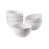 Dowan ice cream bowls 12 oz small bowls set of 6 45 inch ceramic embossment stoneware bowls kitchen decorhousewarming gift white bowls set for dessert fruits snack dishwasher microwave safe  urban country home decor