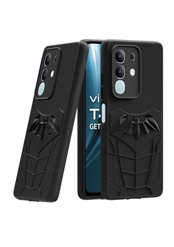 Image of Amazon Brand - Solimo Back Cover for Vivo T4X / IQOO Z10X 5G | 3D Silicon with Cloth | Shockproof | Stylish Bumper Case (Black)