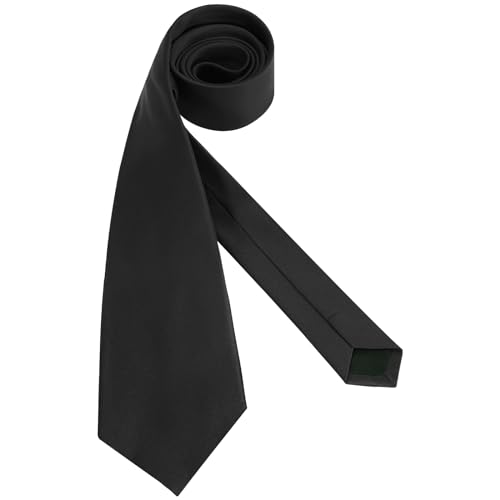 Puistr Men'S Ties Solid Pure Color 3.15 Inch (8Cm) Necktie Plain Formal Black Ties For Men thumb #2
