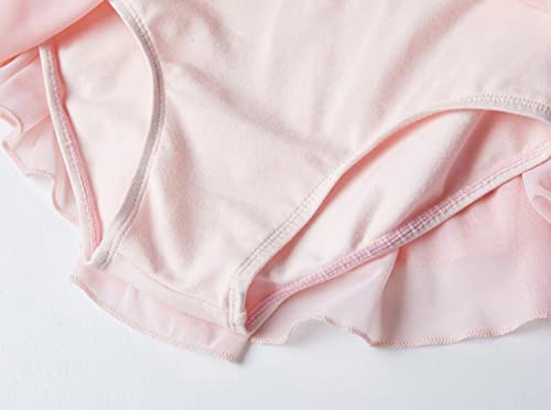 Image of MdnMd Toddler Ballet Leotards for Girls Dance Leotards with Skirt Gymnastic Ballerina Outfit Dress Classic Short Sleeve