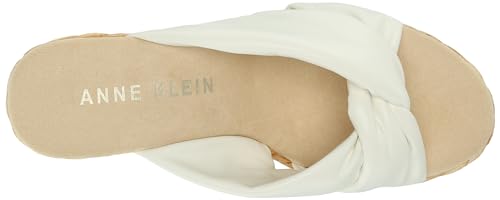 Sandale cage espadrille Anne Klein Winnie écru avec semelle compensée en corde