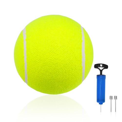 24cm Riesen Hüteball für Hunde, Extra Großer Tennisball für Hunde mit Pumpe und 2 Nadeln Spaß Apportier und Trainingsball for Haustiere Outdoor Spielzeug