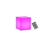 RKDTX 3-Inch LED Cube Light with Remote, 16 Colors and 4 Light Modes, IP68 Waterproof, Dimmable & Timer, USB Rechargeable for Home,Pool, Party, Holiday, Christmas Decor