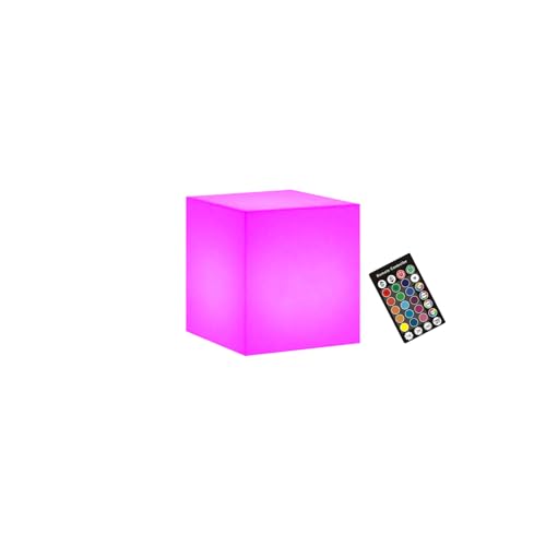 RKDTX 3-Inch LED Cube Light with Remote 16 Colors and 4 Light Modes IP68 Waterproof Dimmable & Timer USB Rechargeable for Home Pool Party Holiday Christmas Decor
