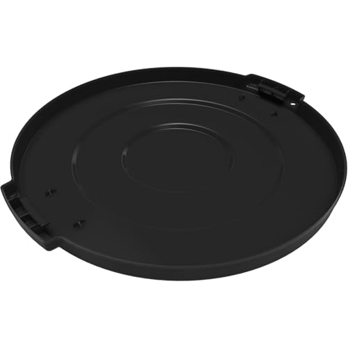 Image of SPARTA Bronco Lid for 10 Gal. Trash Can, Durable, Food-Safe, NSF and HACCP-Compliant, Lid for Commercial Use (Container Sold Separately - Fits Bronco Only), Polyethylene, 10 Gallon, Black (Pack of 6)
