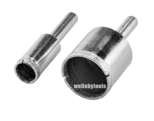 Set de 2 brocas de sierra de diamante 1/2" y 1" para cerámica miniatura 1