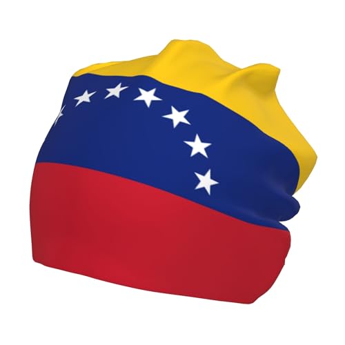 Flag of Venezuela Children Hip Hop Knitted Hat Kids Elastic Leisure Knit Cap Warm Sleep Beanies Black