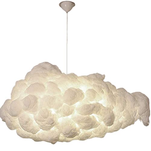 Lustre nuage blanc moderne en coton pour salon et chambre