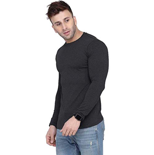 Image of Men's Full Sleeve Casual Round Neck Multi Colored T-Shirts