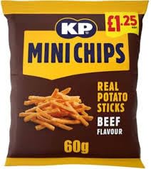Kp Mini Chips Real Potato Crispy Sticks 20 x 60g (Beef)