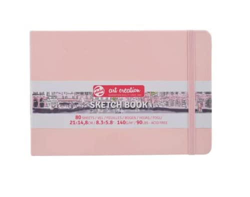 Talens Art Creation Sketchbook - Pastel Pink - 21 x 14.8 cm - 140 g - 80 Sheets - Acid-Free Drawing Paper