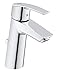 GROHE Robinet de salle de bains lavabo Start, mousseur économie d'eau, avec tirette de vidage, bonde incluse, installation et nettoyage facile, taille M, chromé, 23455000 (Import Allemagne)