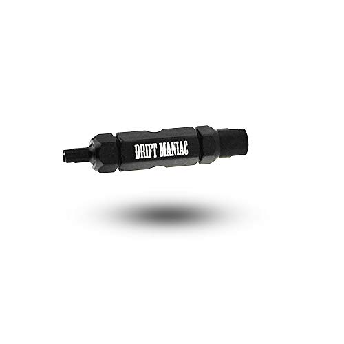DRIFT MANIAC - 1 par de válvulas Presta sin cámara de aluminio para bicicleta de carretera MTB, color negro, tamaño 54 mm, 54.00 x 10.00 x 10.00millimeters