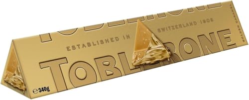 Premium Swiss Chocolate Bar - Best gift for Friends & Family for Any occasion (Toblerone golden caramel chocolate bar 360g)