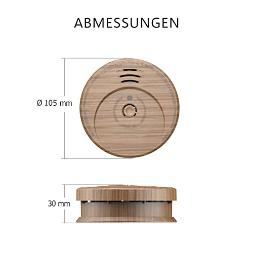 ELRO FS1605 - Rilevatore di fumo con effetto legno...