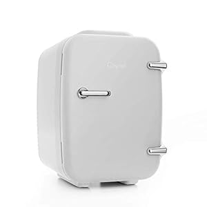 CAYNEL Mini Fridge Cooler and Warmer, (4Liter / 6Can) Portable Compact Personal Fridge, AC/DC Thermoelectric System, 100% Freon-Free Eco Friendly for Home, Office and Car