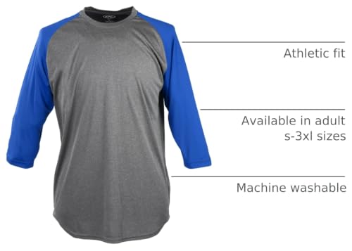 Image of Rawlings | Baseball 3 /4 Sleeve Game /Practice Athletic Shirt | Adult Sizes | Multiple Colors