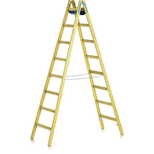 Zarges 40044 Crestamax B - Escalera de madera (2 x 4 peldaños)