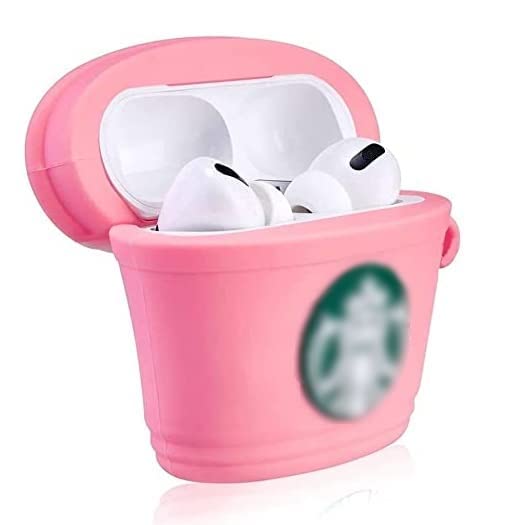 Image of Meyaar Silicone Case for Apple Airpods Pro 3 (2025) Cute Design for Airpods Pro 3 with Keychain Shockproof Protective Case Cover (Star Cup (Pink))