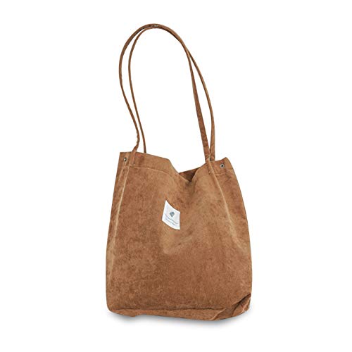 koiry Bolso de Hombro Informal de Las se�oras del totalizador de la Pana de Las Mujeres Bolso de Playa Reutilizable Plegable de la Playa de Las Compras