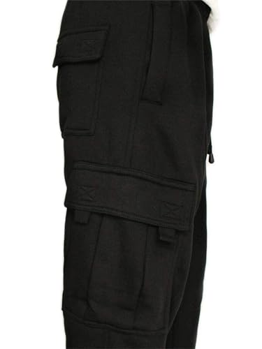 Mens Cargo Sweatpants Baggy Elastic Waisted Joggers, Elastic Waisted Drawstring Workout Running Pants4