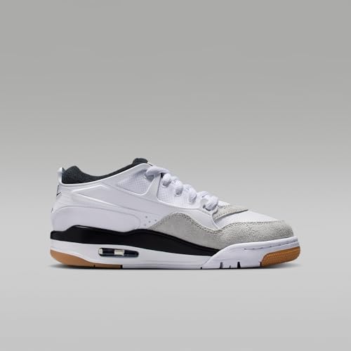 Air Jordan 4 RM Big Kids' Shoes (White/Neutral Grey/Gum Medium Brown/Black)3