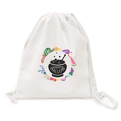 Sac en tissu pliable Halloween pour fruits et légumes à sangle