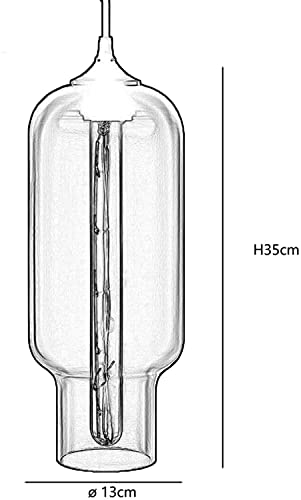 Art Glass Whistle suspension haut de gamme lustre en verre transparent et métal élégant