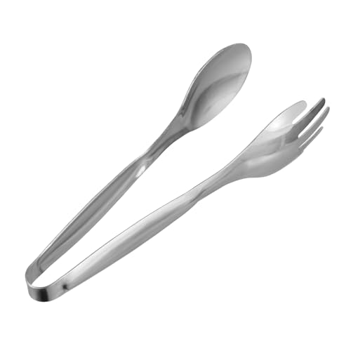 Holibanna 1Pc Stainless Steel Clip Barbecue Tongs for Grilling Skid Design Portable Food Serving Accessory for Outdoor for Parties Weddings and Events