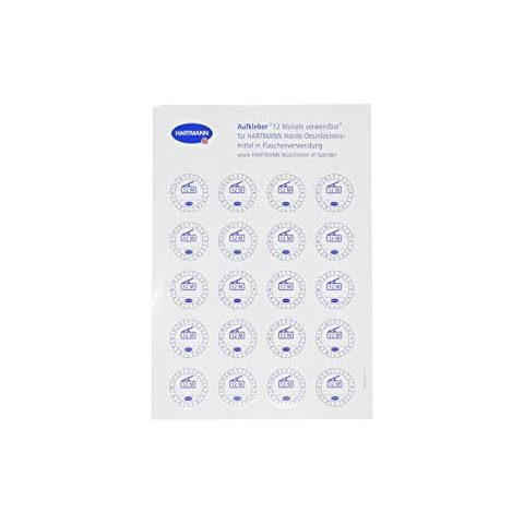 1 Blatt á 20 Etiketten Aufkleber zur Kennzeichnung der Verwendbarkeit nach Anbruch der Packung 12 Monate Cover