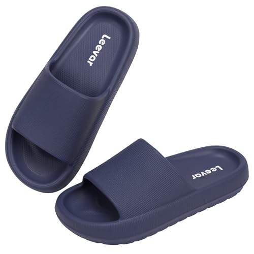 Image of Leevar Cloud Slides for Women and Men - Soft, Comfy, Relax Cloud Slippers, Thick Sole, Non-slip Slides for Men, Easy to Clean, Shower, Swimming, Beach, Indoor and Outdoor Slides for Men