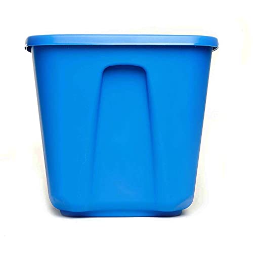 Homz 32 Gallon Large Standard Stackable Plastic Storage Container Bin With Secure Snap Lid For Home Organization, Blue, (2 Pack) #TOP2