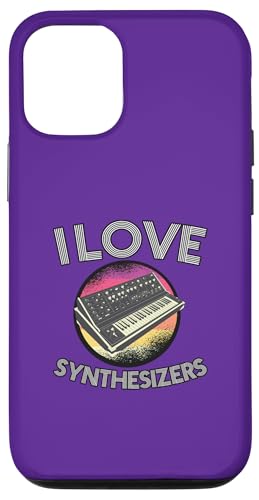 Ya en manzanajugosa.com: Carcasa para iPhone 12/12 Pro Me encantan los sintetizadores - Productor Musical Divertido
